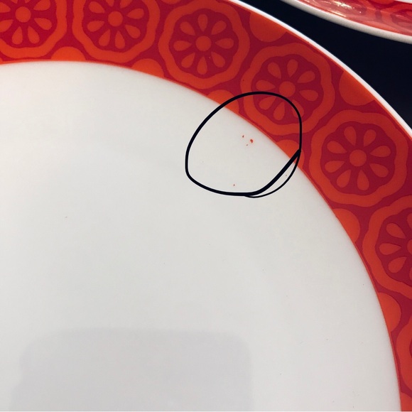 4 Winterling Bavaria Lunch Salad Plates 7.75" Red Orange MCM Floral Daisy 60s - Picture 12 of 16